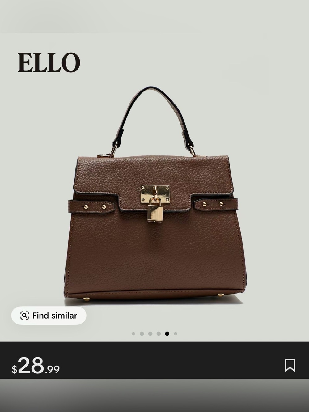 Classic Top-Handle Crossbody Bag in Brown